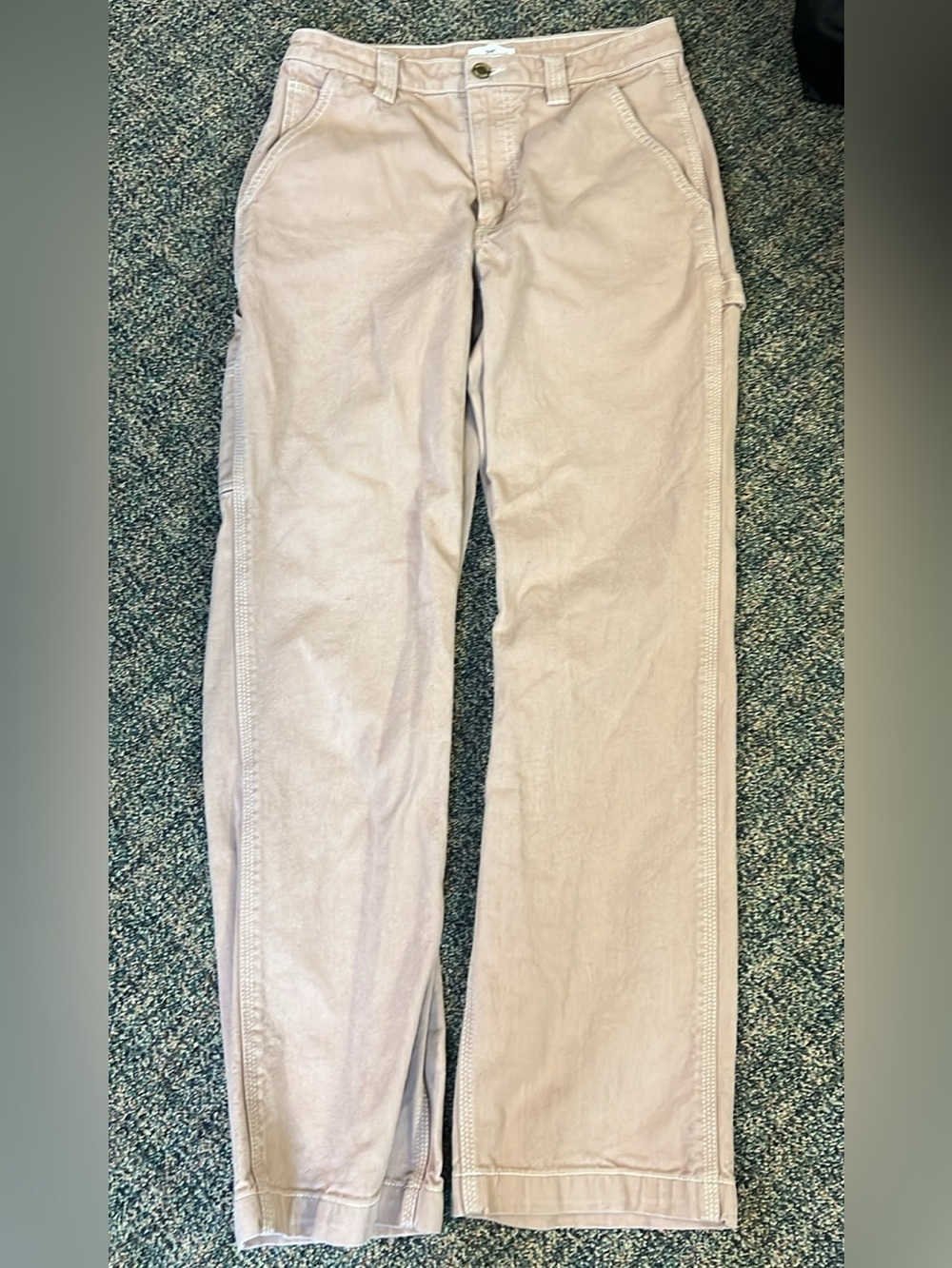 Aritzia TNA beige carpenter jeans